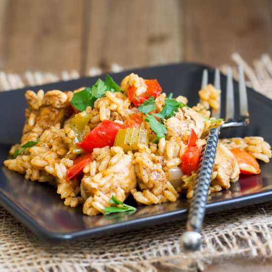 Cajun Chicken and Rice Skillet