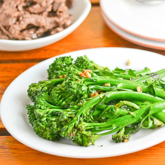 Pan-Roasted Broccolini with Garlic