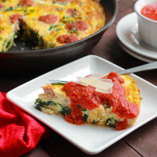 Spaghetti Squash Meatball Frittata