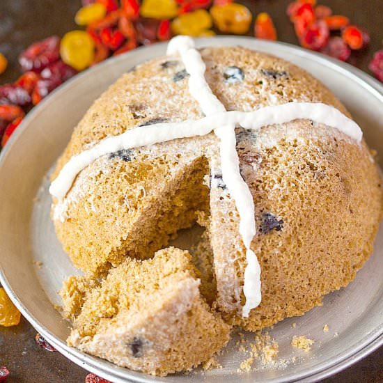 Microwave Hot Cross Bun