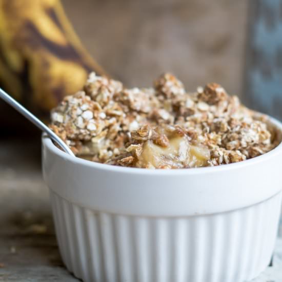 Healthy banana crumble
