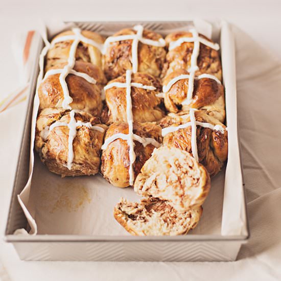 Choc Chip Hot Cross Buns