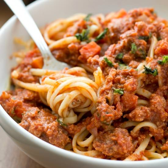 Slow-Cooker Beef Bolognese