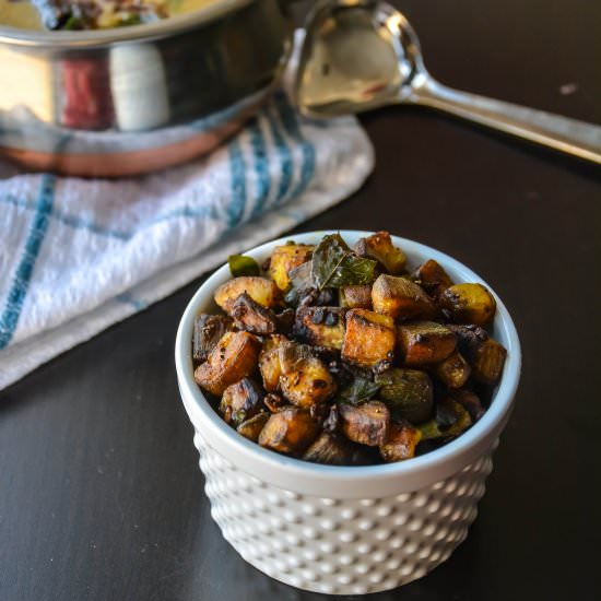 Vazhakkai/Raw Banana/Plantain Roast