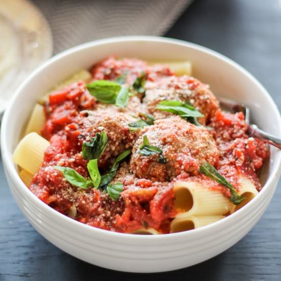 Baked Turkey Parmesan Meatballs