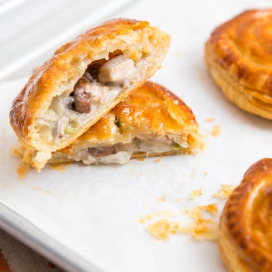 Mushroom and Chicken Hand Pies