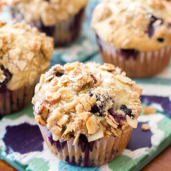 Orange Blueberry Crumb Muffins
