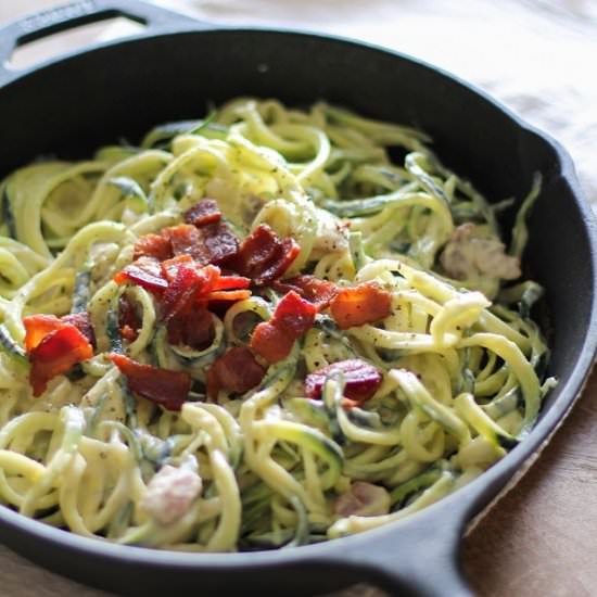 Healthy Zucchini Carbonara