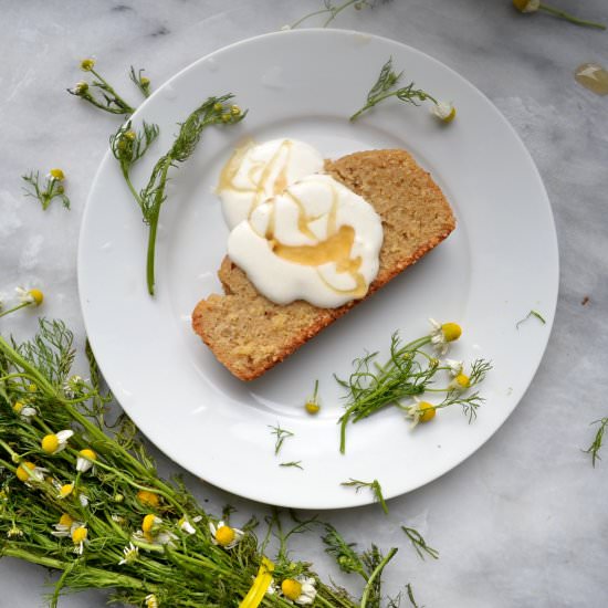 Chamomile Kamut Loaf Cake