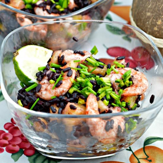 Black Rice & Spicy Shrimp Bowls