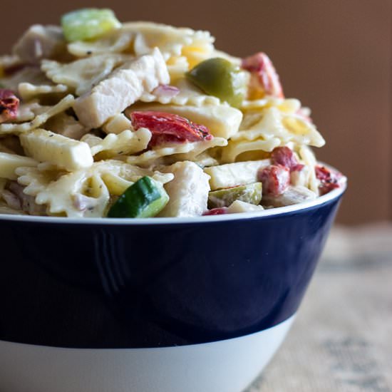 Zesty Twisted Turkey Pasta Salad