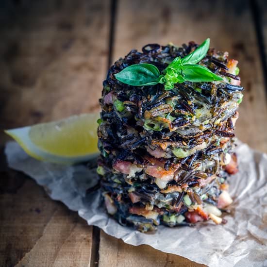Wild Rice and Speck Fritters