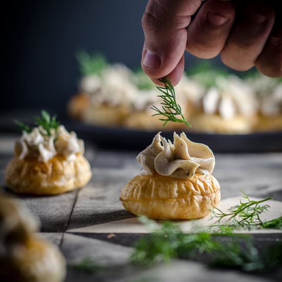 Smoked Salmon Pate Puffs