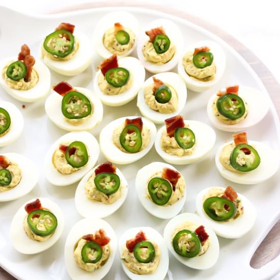 Jalapeño Bacon Deviled Eggs