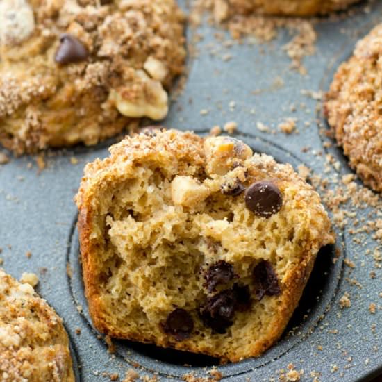 Banana Bread Chocolate Muffins