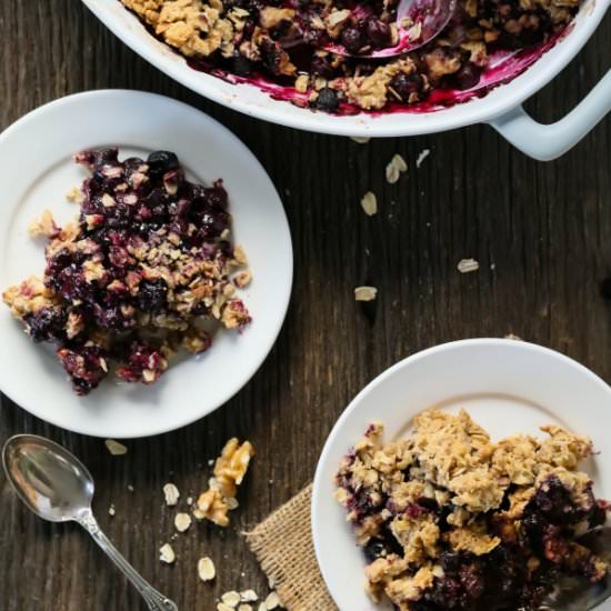Gluten Free Vegan Blueberry Crisp
