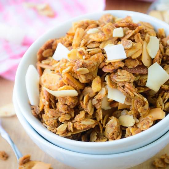Crunchy Almond Coconut Granola