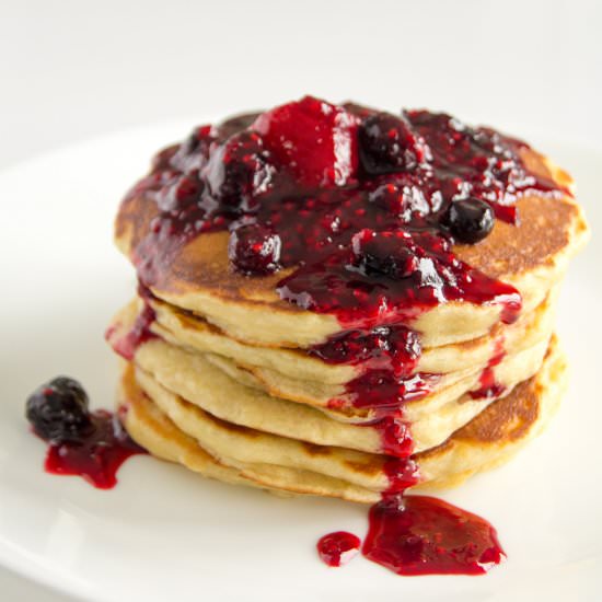 Lemon Mascarpone Pancakes