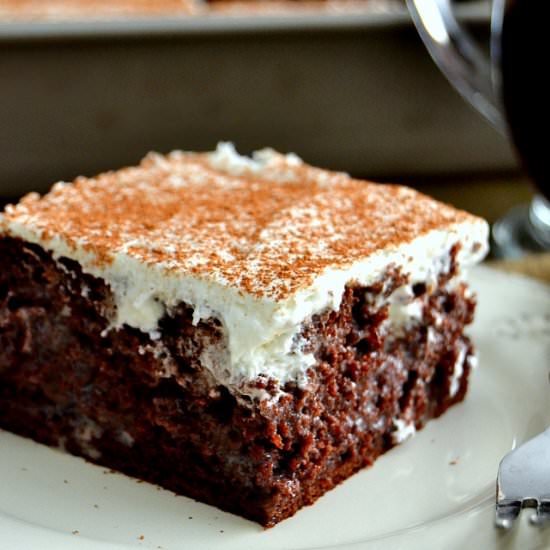 Tiramisu Poke Cake