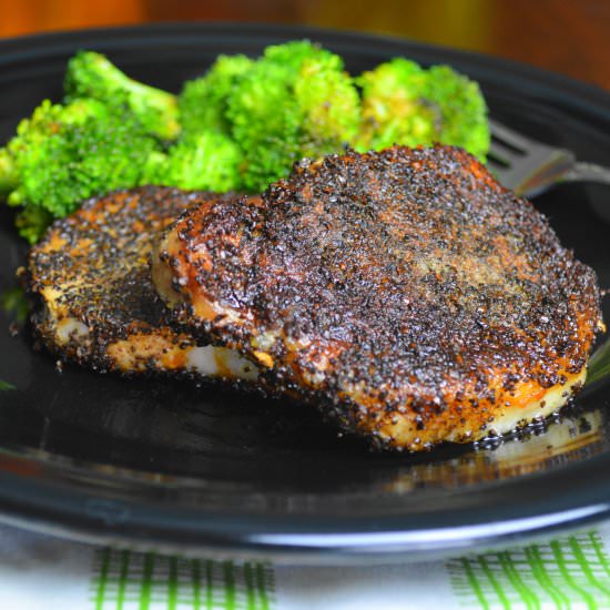 Coffee Crusted Pork Chops