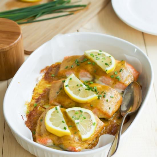 Maple-Mustard Salmon