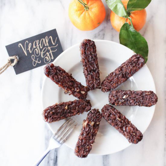 Orange Teriyaki Marinated Tempeh