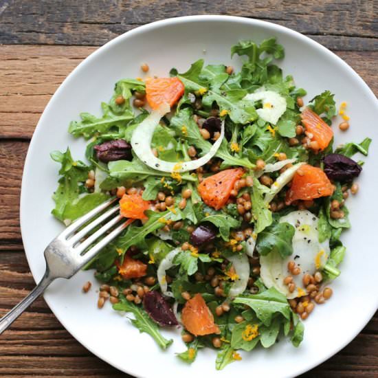 Arugula, Fennel & Wheat Berry Salad