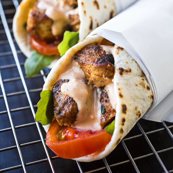Grille Lemon Chicken Wraps