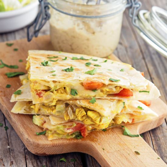 Shawarma Chicken Quesadillas