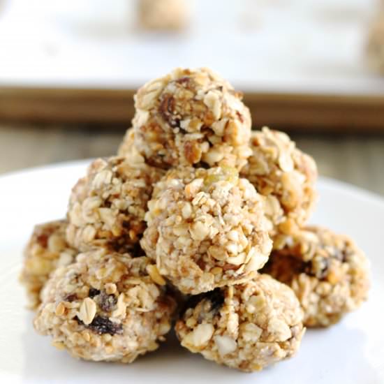 Peanut Butter Trail Mix Bites