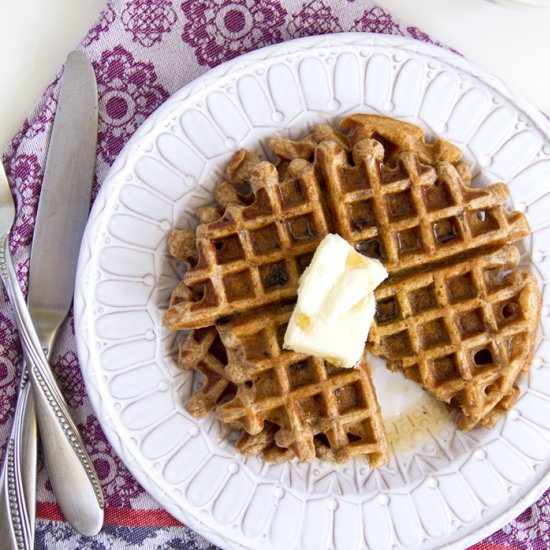 Whole Wheat Cinnamon Raisin Waffles