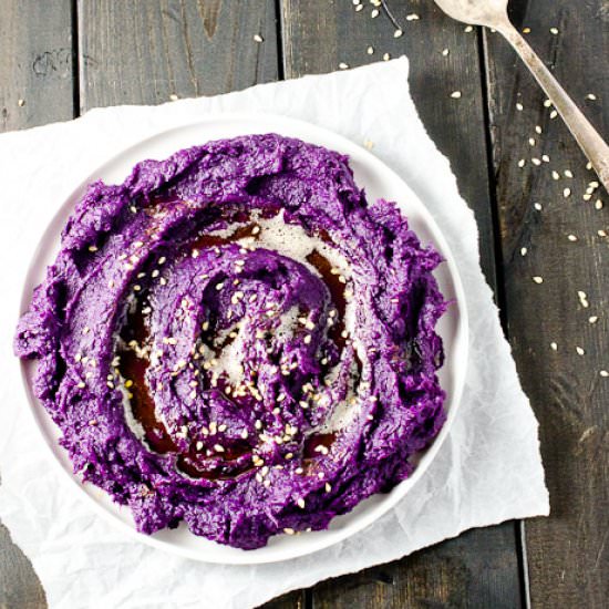 Mashed Purple Yams W/ Sesame Butter