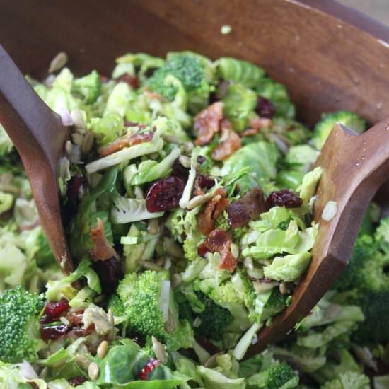 Broccoli and Brussels Sprout Salad