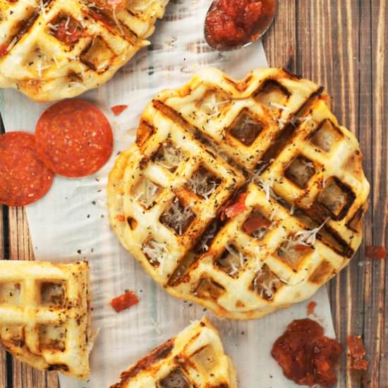 Pepperoni Pizza Waffles