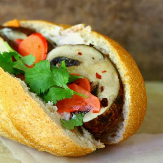 Grilled Portabella Mushroom Banh Mi