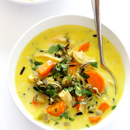 Curried Chicken and Wild Rice Soup