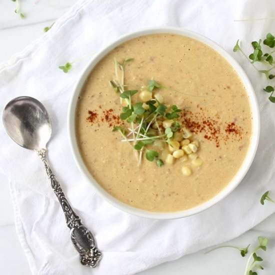Chipotle Corn Almond Soup