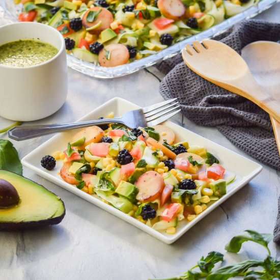 Zucchini Ribbons Palm Heart Salad