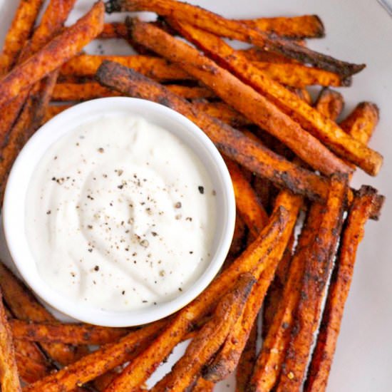 Chili Garlic Sweet Potato Fries