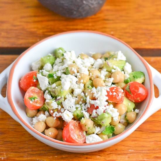 Chickpea, Tomato and Avocado Salad