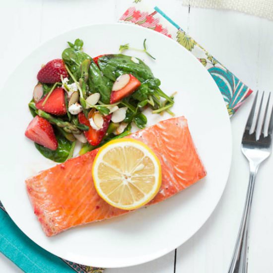Baked Strawberry Lemon Salmon