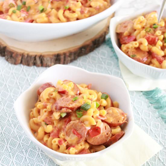 Cheesy Chicken Sausage Macaroni