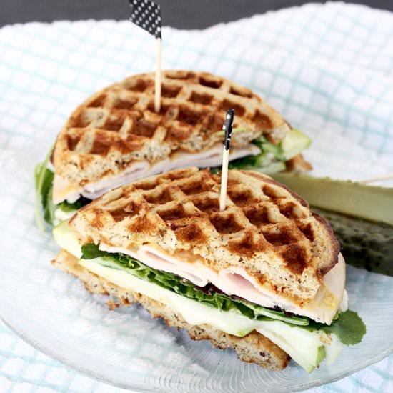 Apple & Brie Turkey Waffle Sandwich