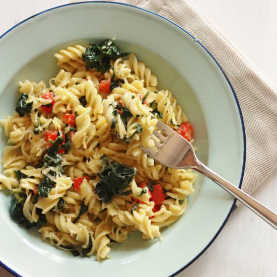 Spinach and Bell Pepper Pasta