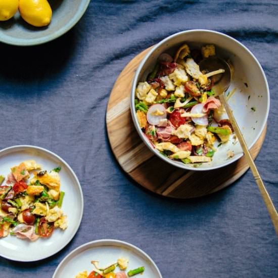 Grilled Asparagus Panzanella