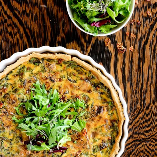 French tart with dried tomatoes