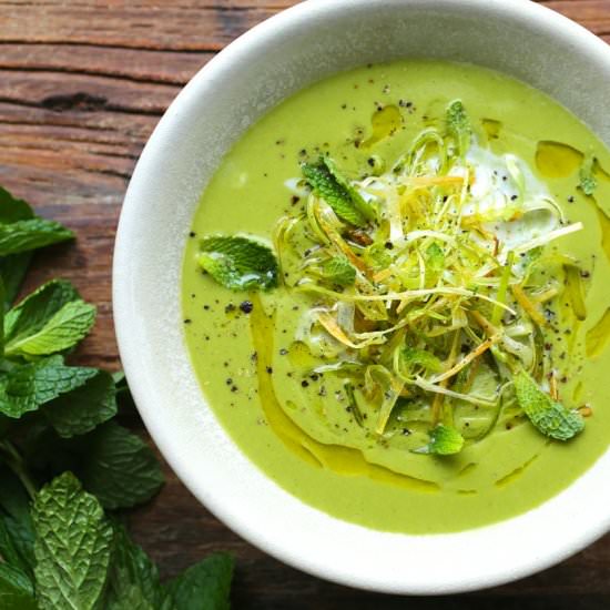 Green Pea Soup with Mint