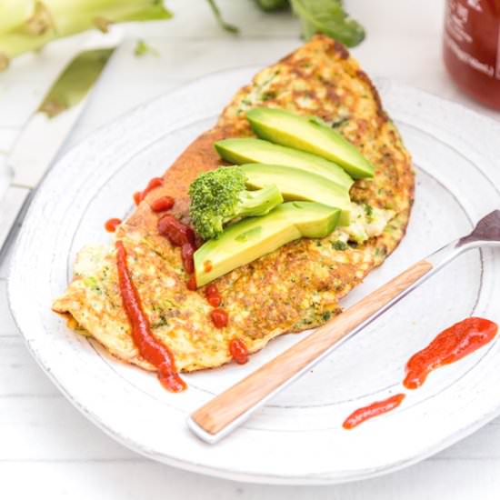 Broccoli Sriracha Omelette