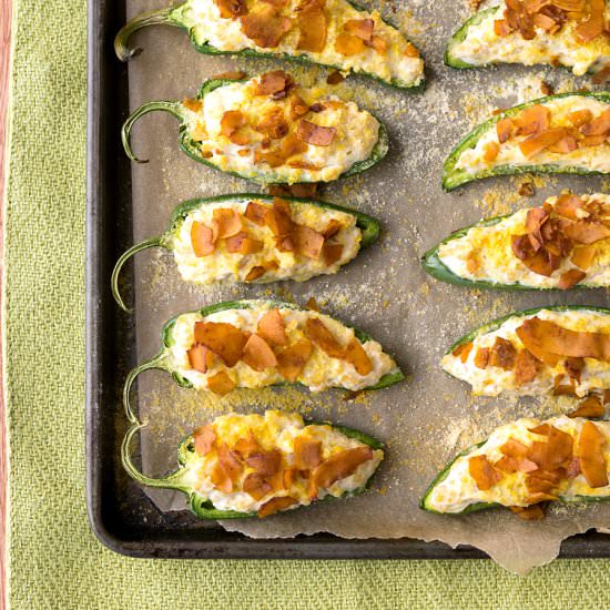 Jalapeno Poppers with Coconut Bacon