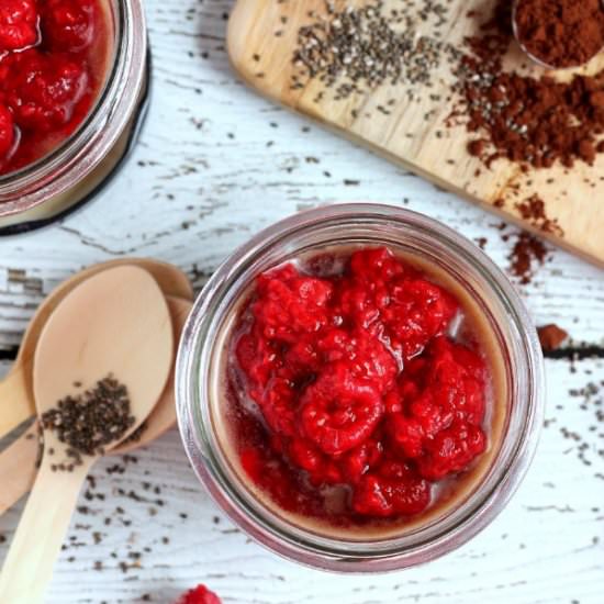 Raspberry Chocolate Chia Pudding